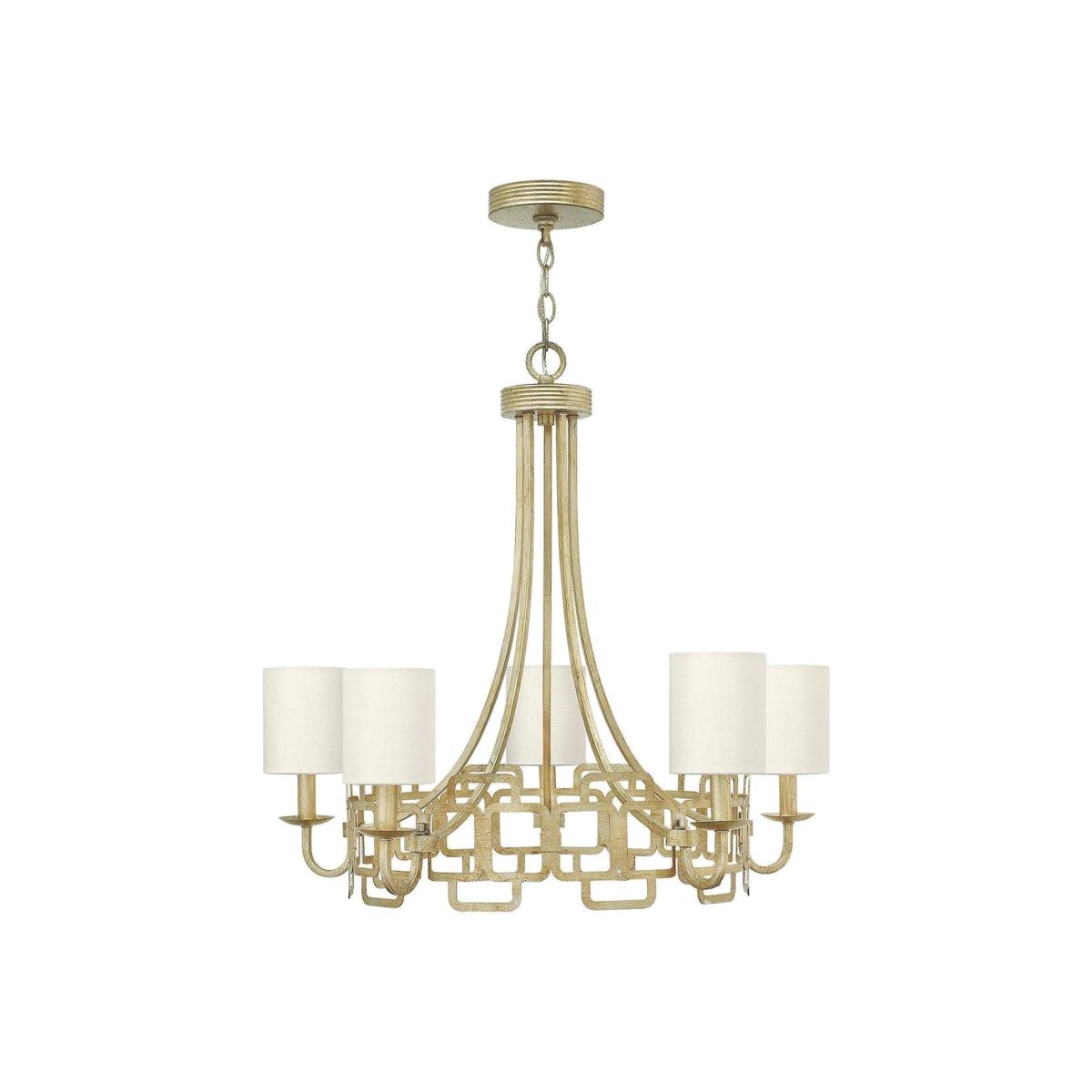 Sabina 5 Light Multi Arm Chandelier Silver Finish, E14 - Silver