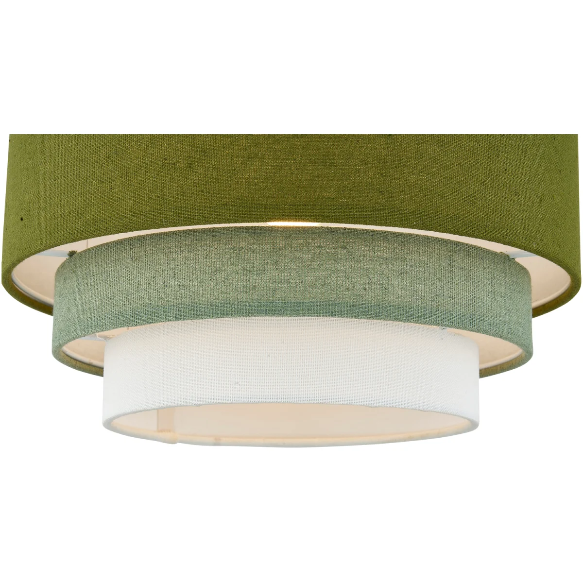 Gabi Sage Green Ombre Linen 3 Tier Ceiling Light Shade - Sage Green – image 2