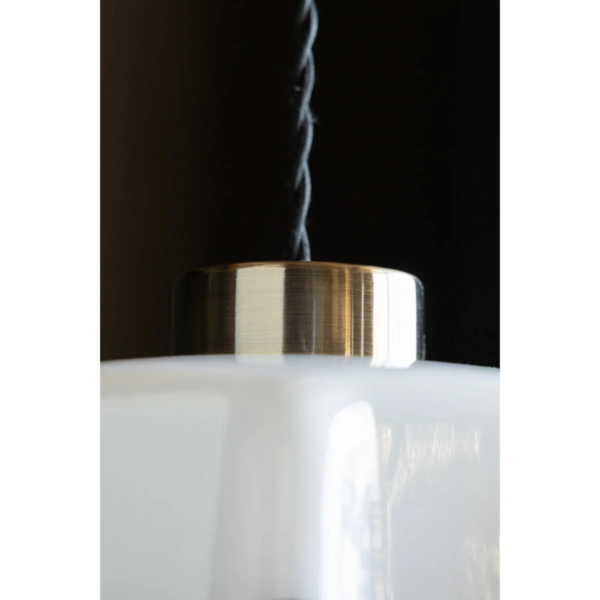 Monochrome Pleated Glass Easyfit Ceiling Light Shade – image 5