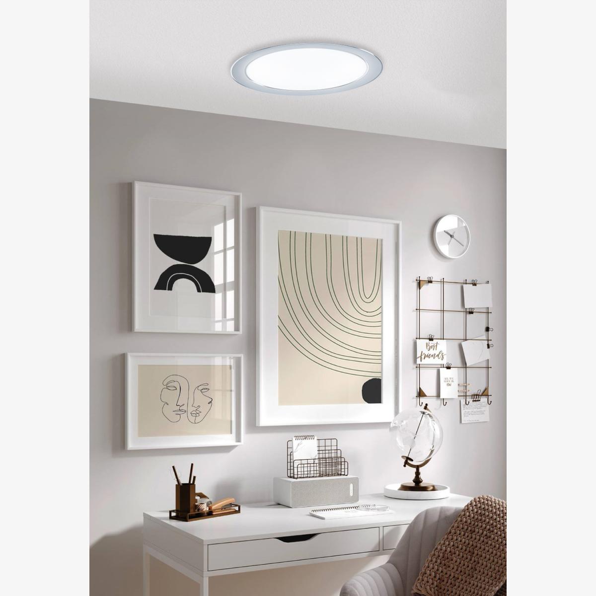 Eglo Fueva 5 Chrome Steel Recessed Light - White – image 1
