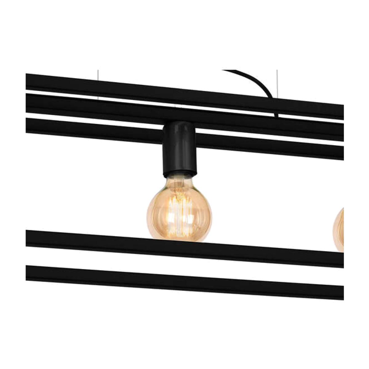 Milagro Pendant Lamp Cage Black 4XE27 - Black
