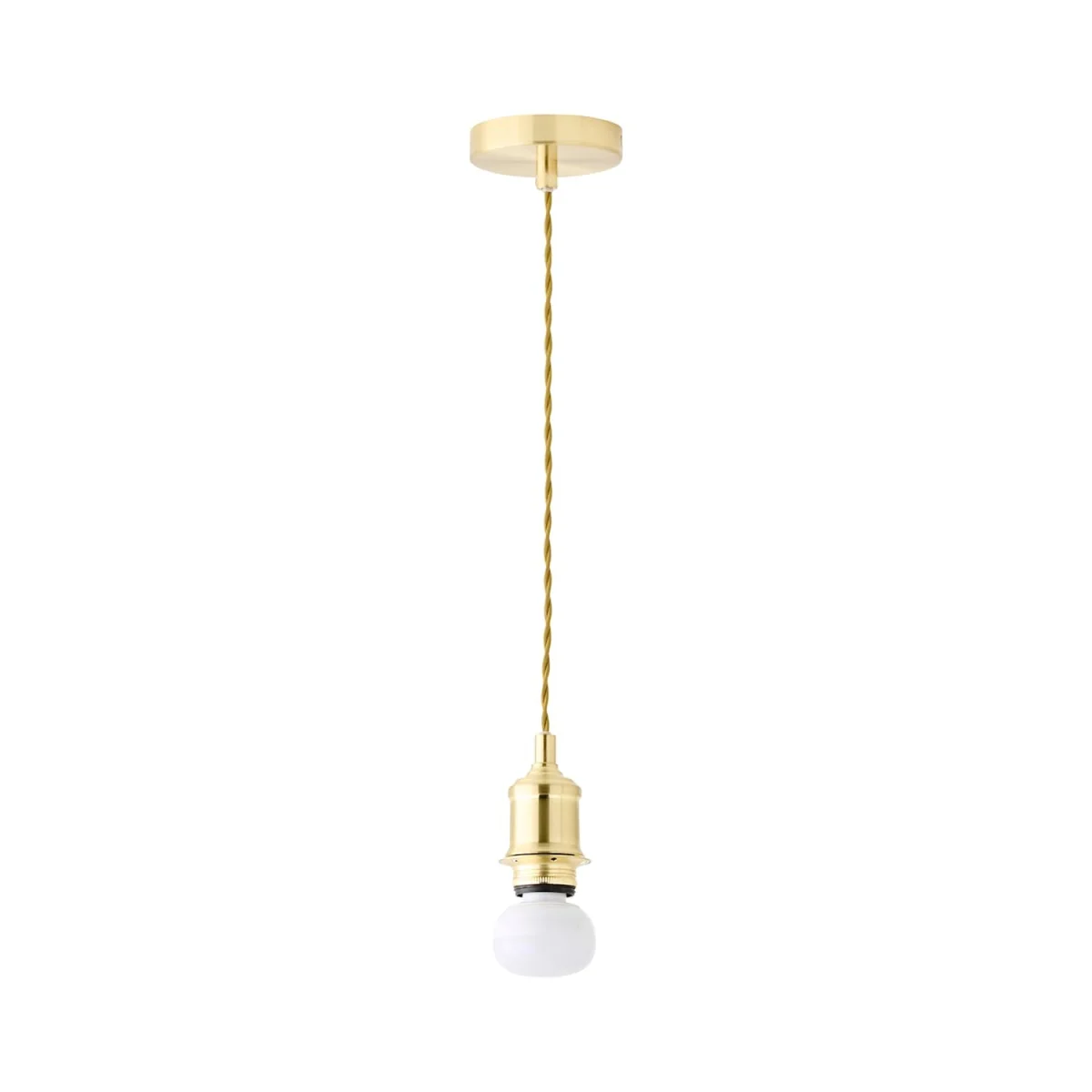 Shaw Brushed Gold Rechargeable Ceiling Pendant Lampholder - Brushed Gold – image 2