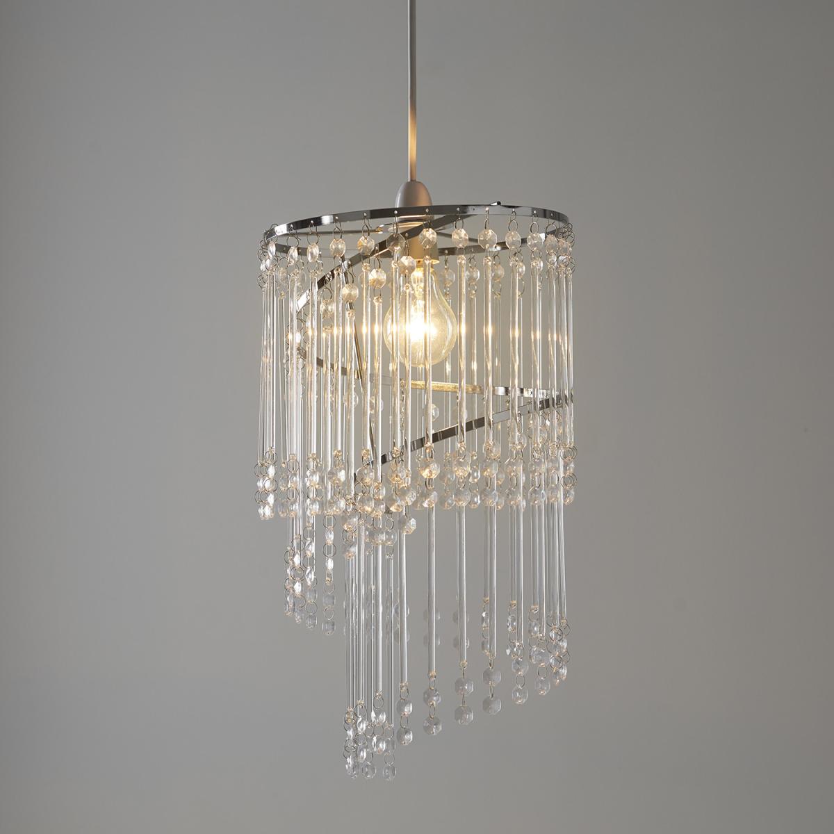 Selene Jewelled Pendant - Chrome – image 3