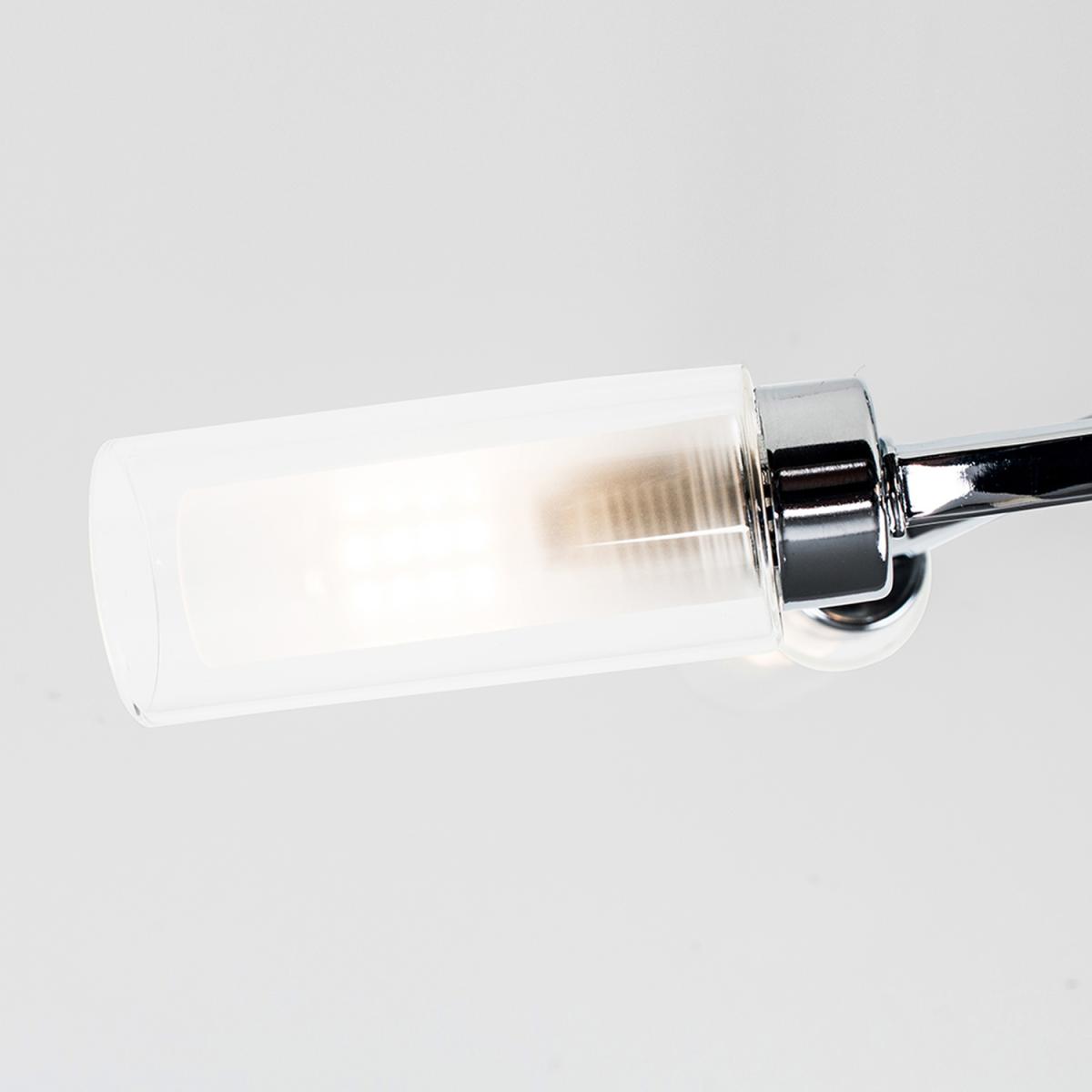 5 Way Swirl Silver Chrome Ceiling Light With Modern Glass Shades - Silver – image 4