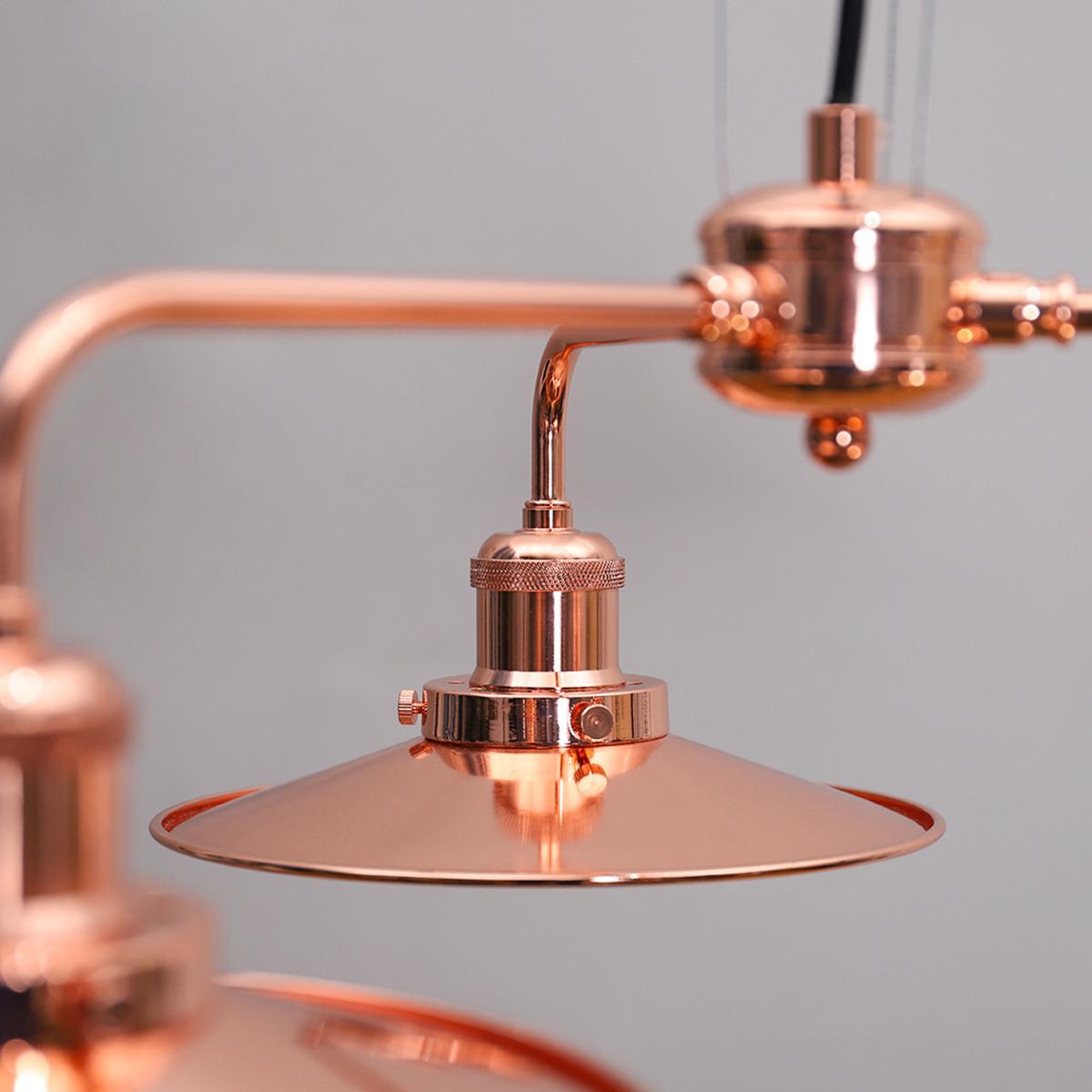 3-Light Cluster Pendant Light - Rose Gold – image 3
