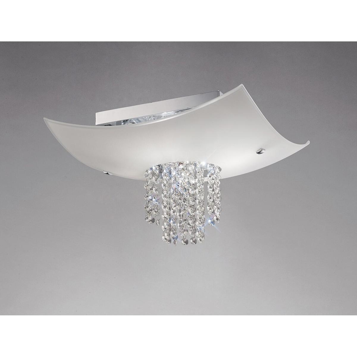 Nyla Flush Ceiling 5 Light Polished Chrome, Glass, Crystal - Polished Chrome – image 2