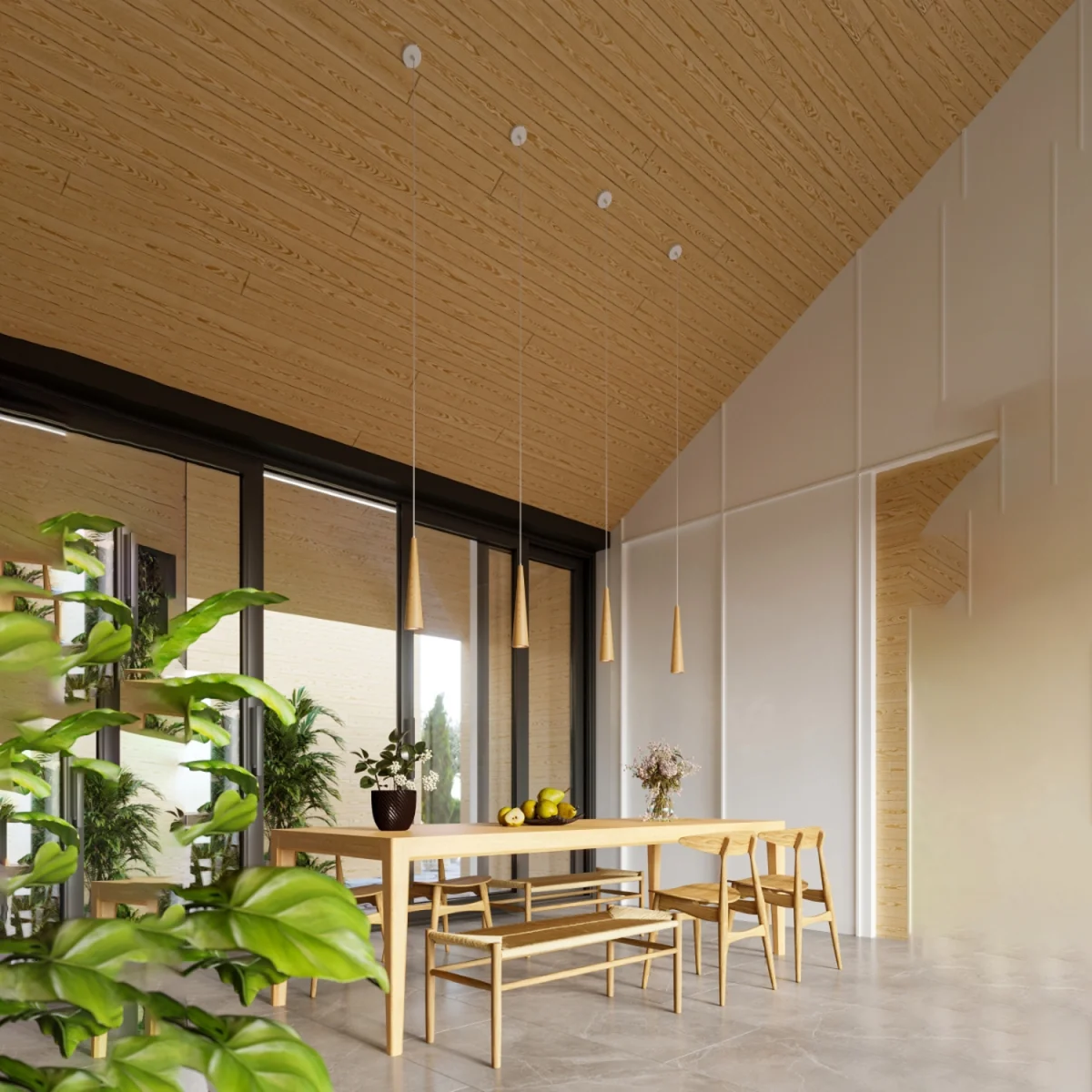 Pendant lamp SULA 1 natural wood - natural wood – image 5