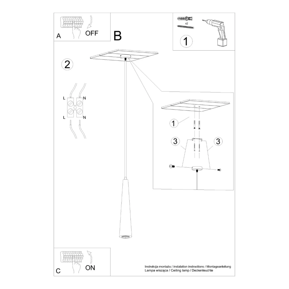 Pendant lamp SULA 1 natural wood - natural wood – image 8