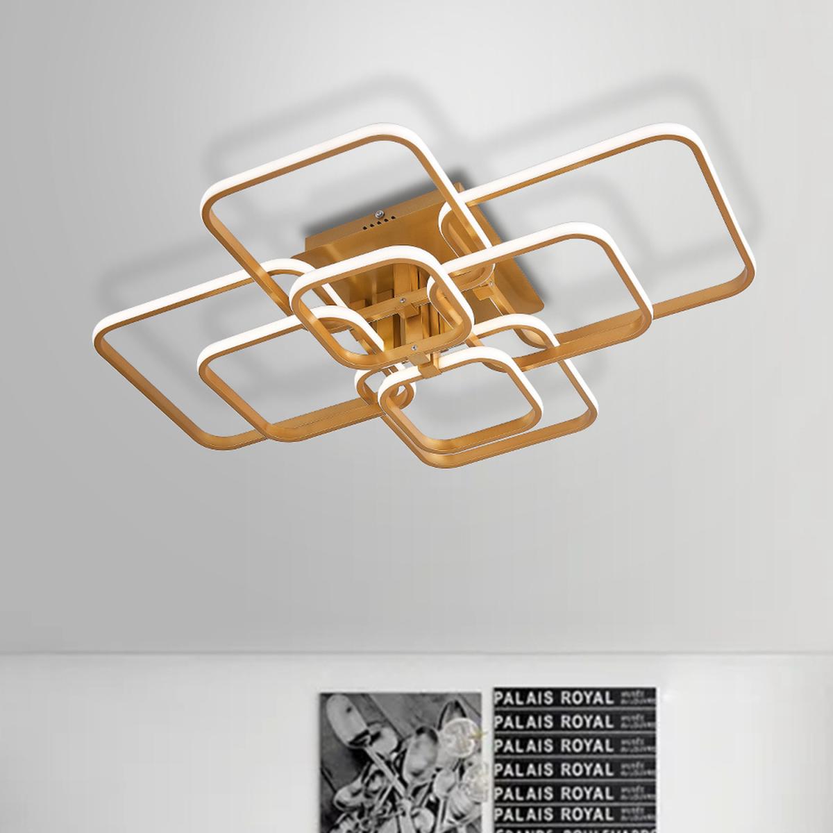 Square LED Ceiling Light ( Gold Frame) - 215W / 20cm – image 1
