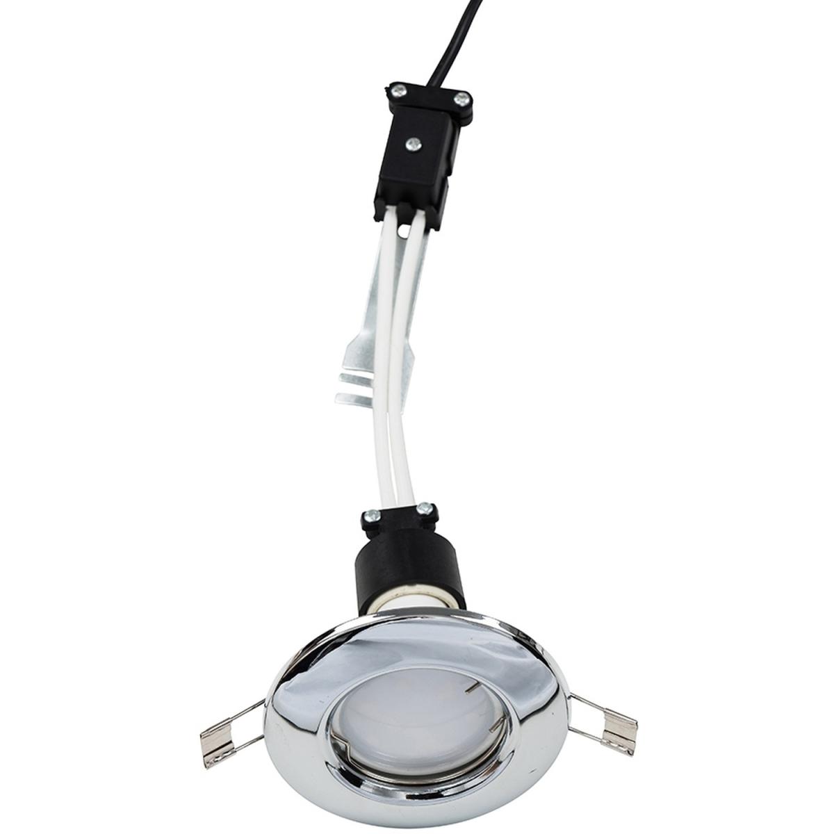 6 Pack Silver Chrome Plated Fixed Recessed Ceiling Spotlights Downlights - Silver – image 3