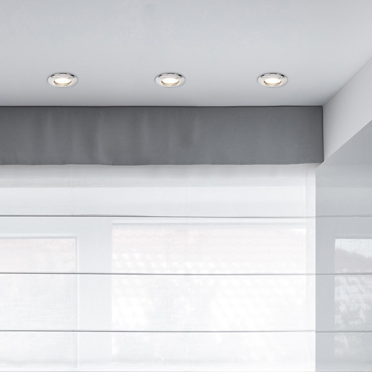 6 Pack Silver Chrome Plated Fixed Recessed Ceiling Spotlights Downlights - Silver – image 1