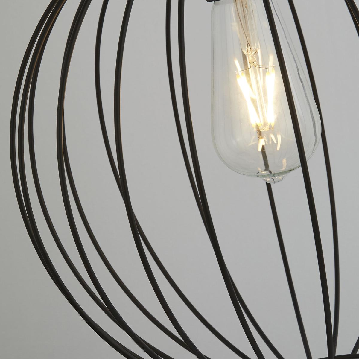 Black Wire Frame Ceiling Flush – image 3