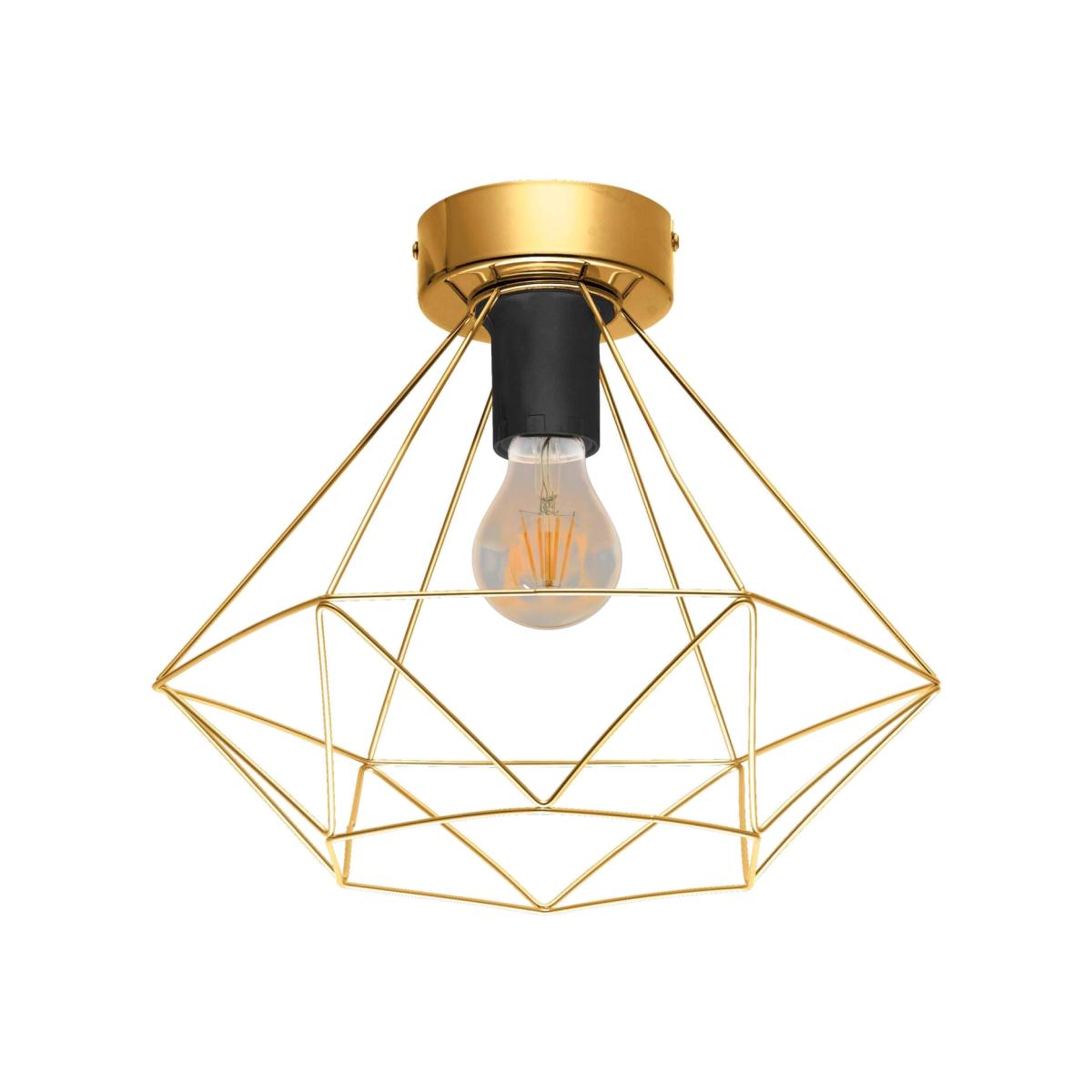EGLO Tarbes Brass Ceiling Light - Yellow