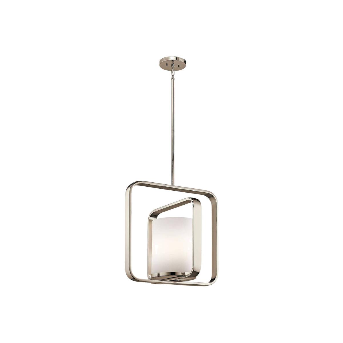 City Loft 1 Light Large Ceiling Pendant Polished Nickel, E27 - Polished Nickel