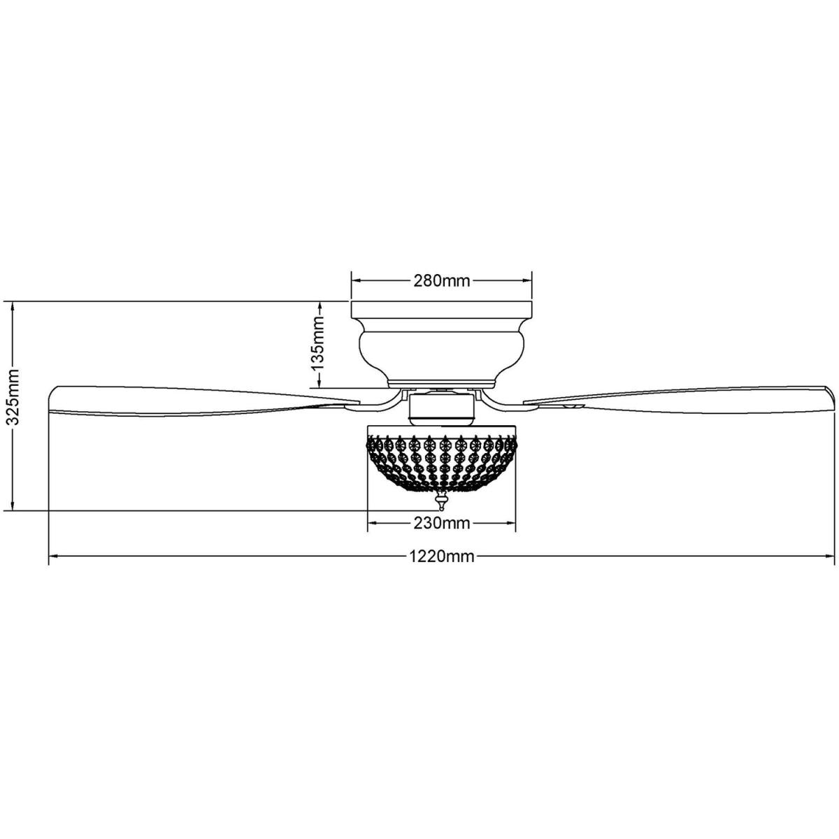 Modern Ceiling Fan With Crystal Light Chandelier Remote Control 5-Blade - Sliver – image 8