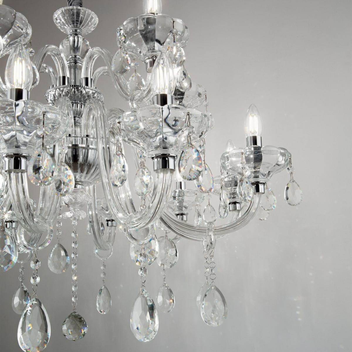 Continental 12 Light Pendant Light Trasparent, E14 - Transparent – image 2