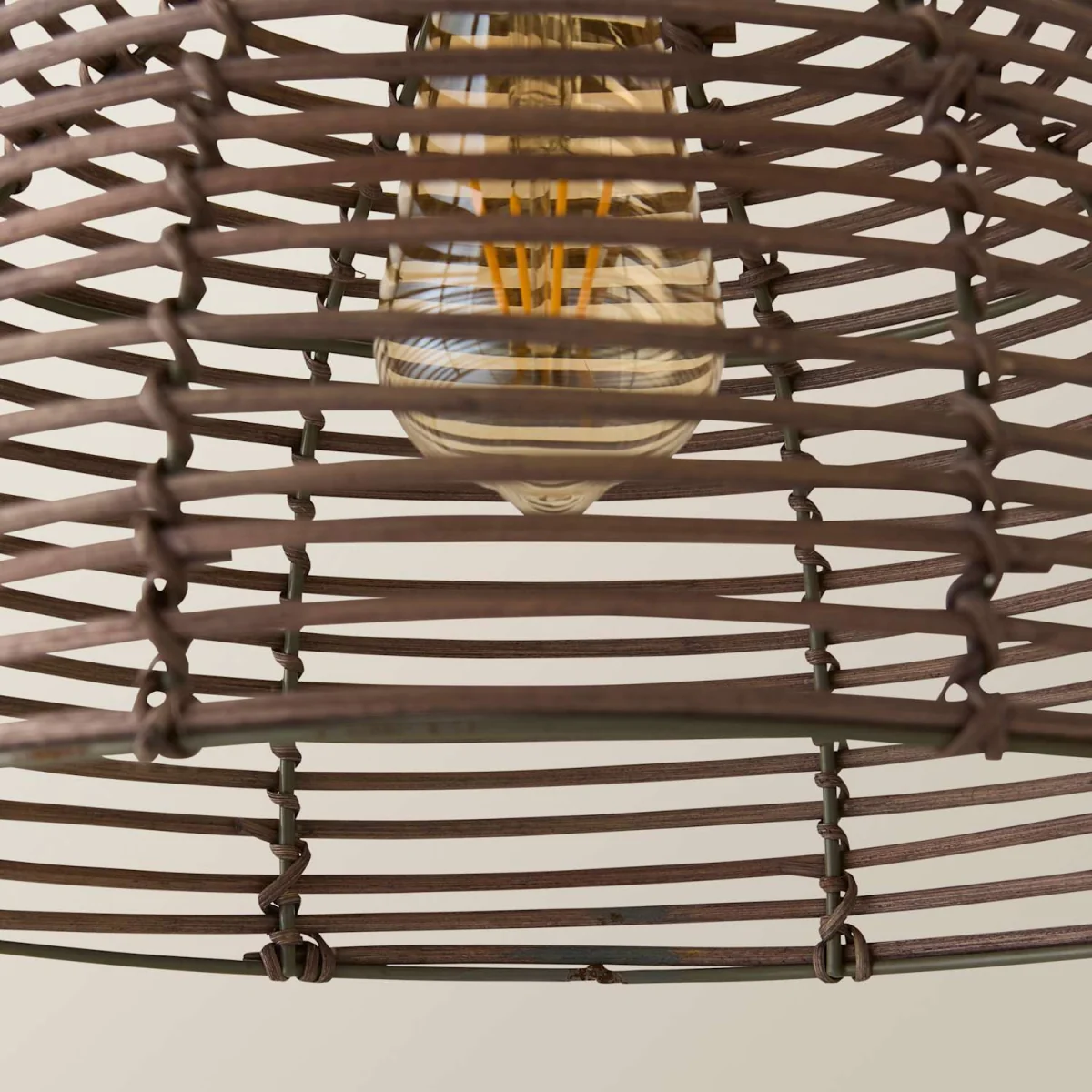 Lobster Wicker Rattan Grey Ceiling Pendant Light Shade - Grey / 24cm – image 7