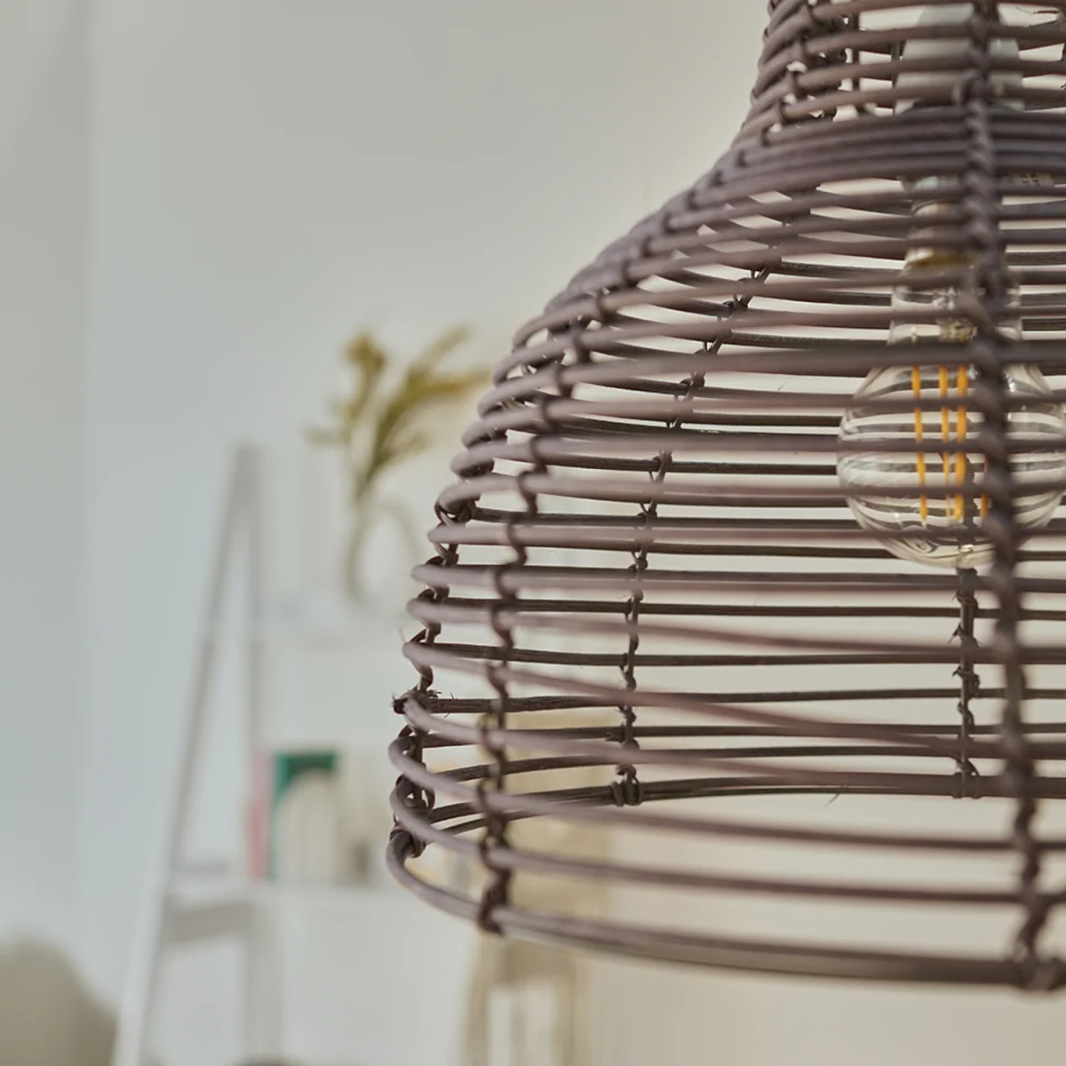 Lobster Wicker Rattan Grey Ceiling Pendant Light Shade - Grey / 24cm – image 9