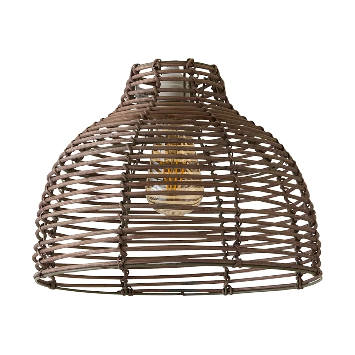 Lobster Wicker Rattan Grey Ceiling Pendant Light Shade - Grey / 24cm – image 1