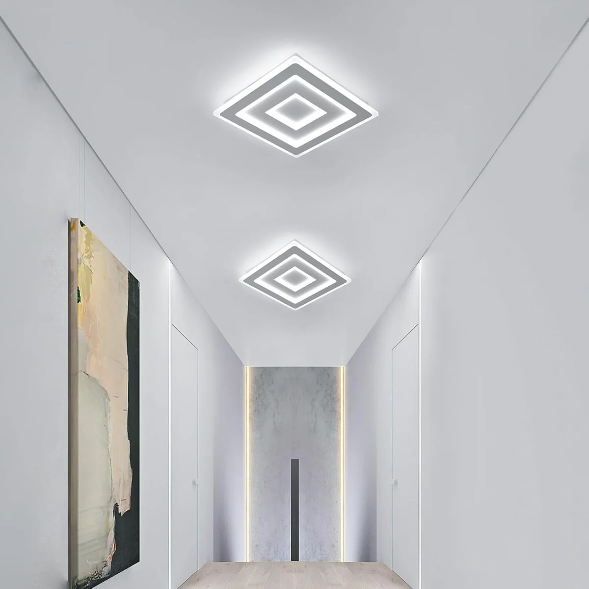 GOECO Square Ceiling Light, 52 W, Modern Flat Ceiling Light, 40 cm, 6500 K - White – image 5