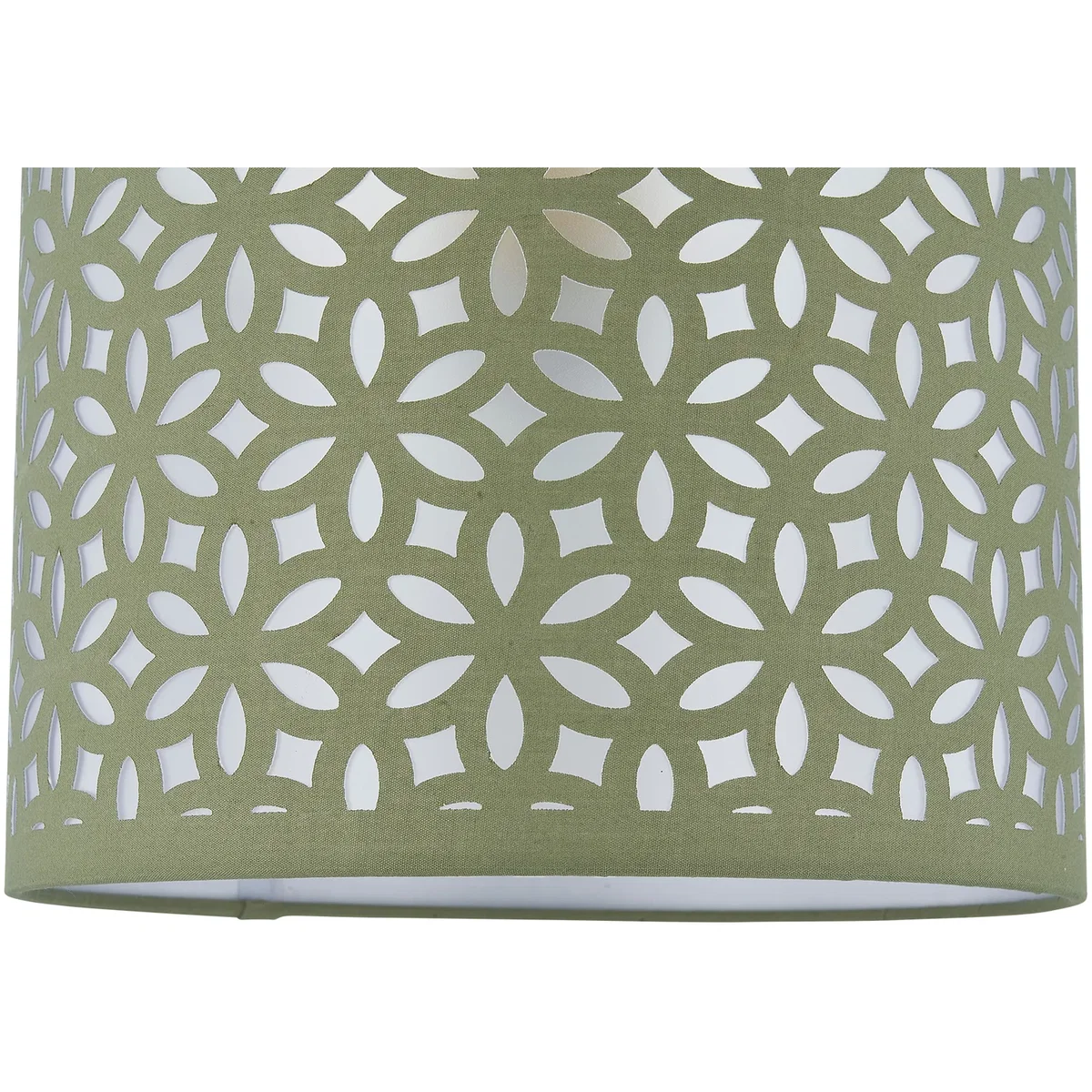 Set Of 2 Sage Green Laser Cut 25cm Pendant Lightshades - Sage Green – image 2