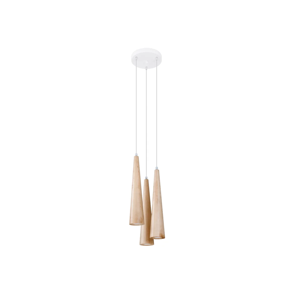 Pendant lamp SULA 3P natural wood - natural wood – image 1