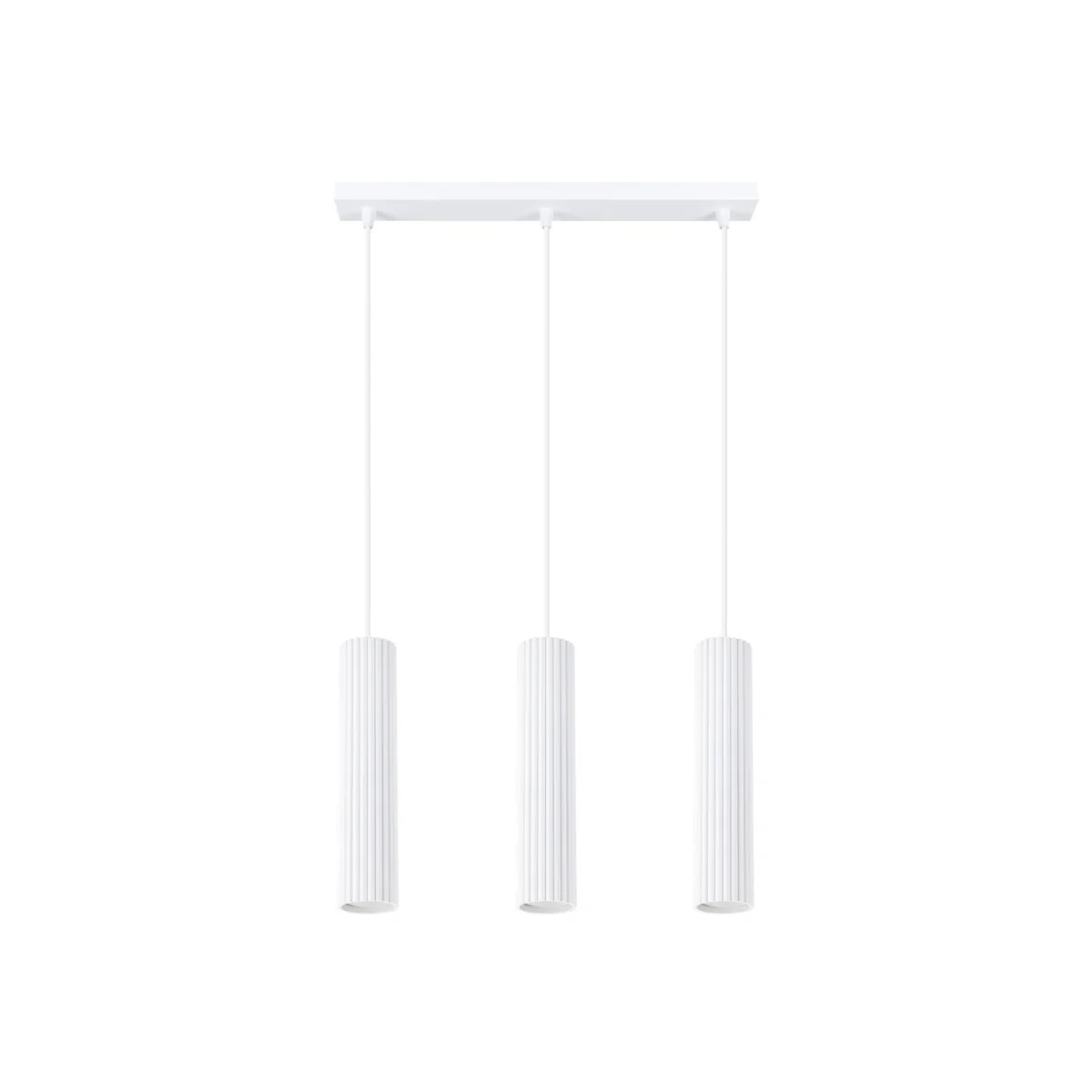 Pendant lamp KARBON 3L white - white – image 1