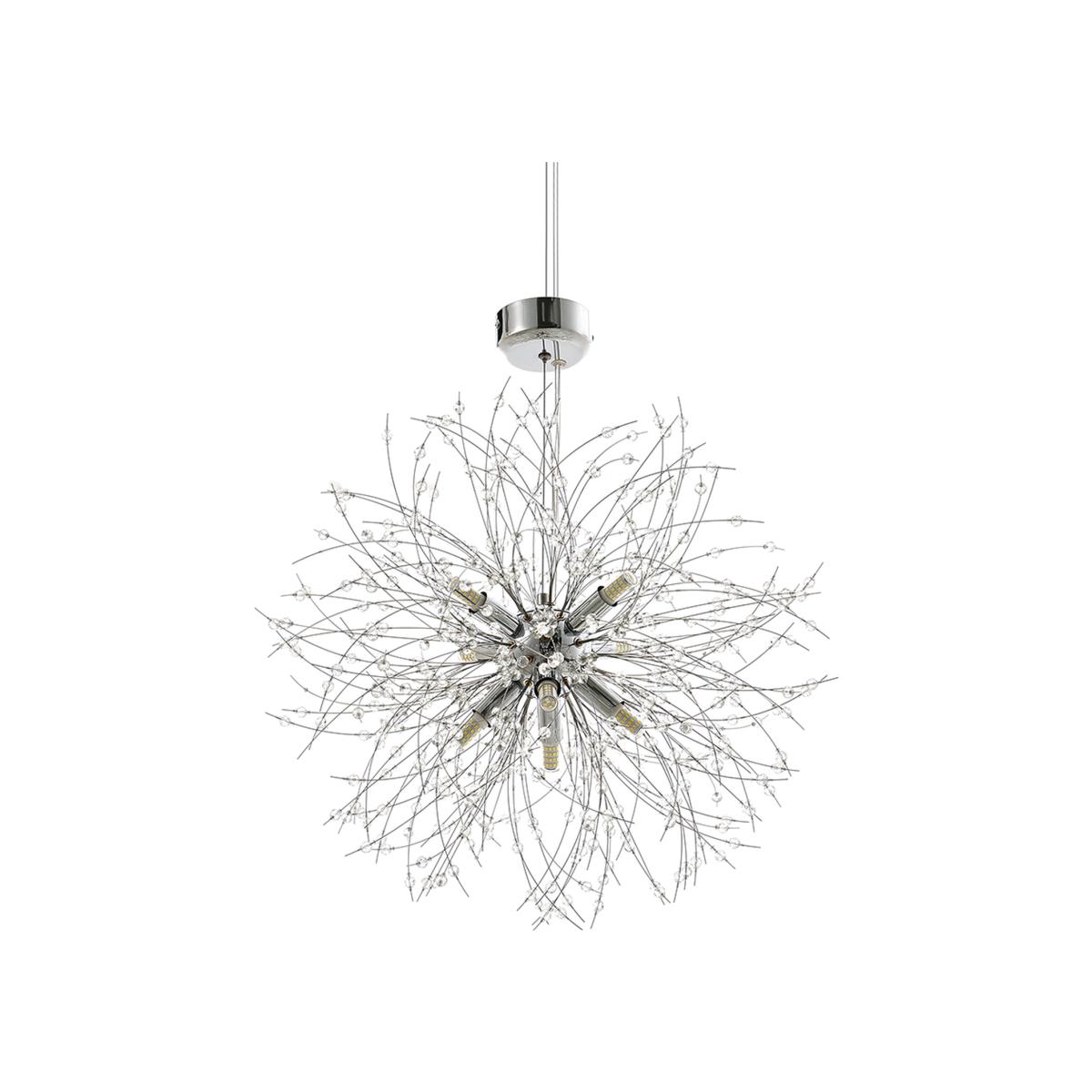 HomeScape Ceiling Lights Modern Sputnik Pendant Lamp - Chrome