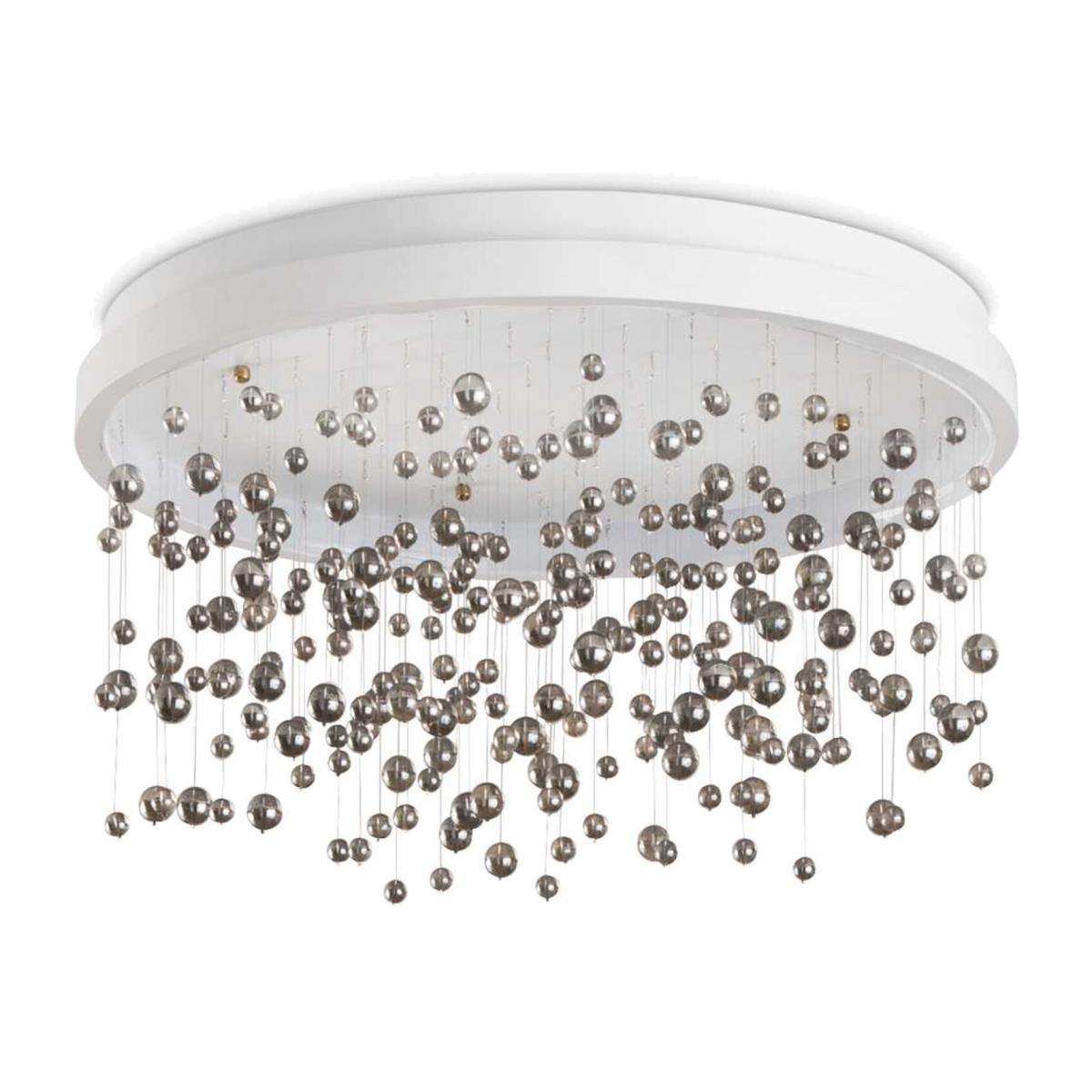 Armony Semi Flush Ceiling Light - White / 60cm
