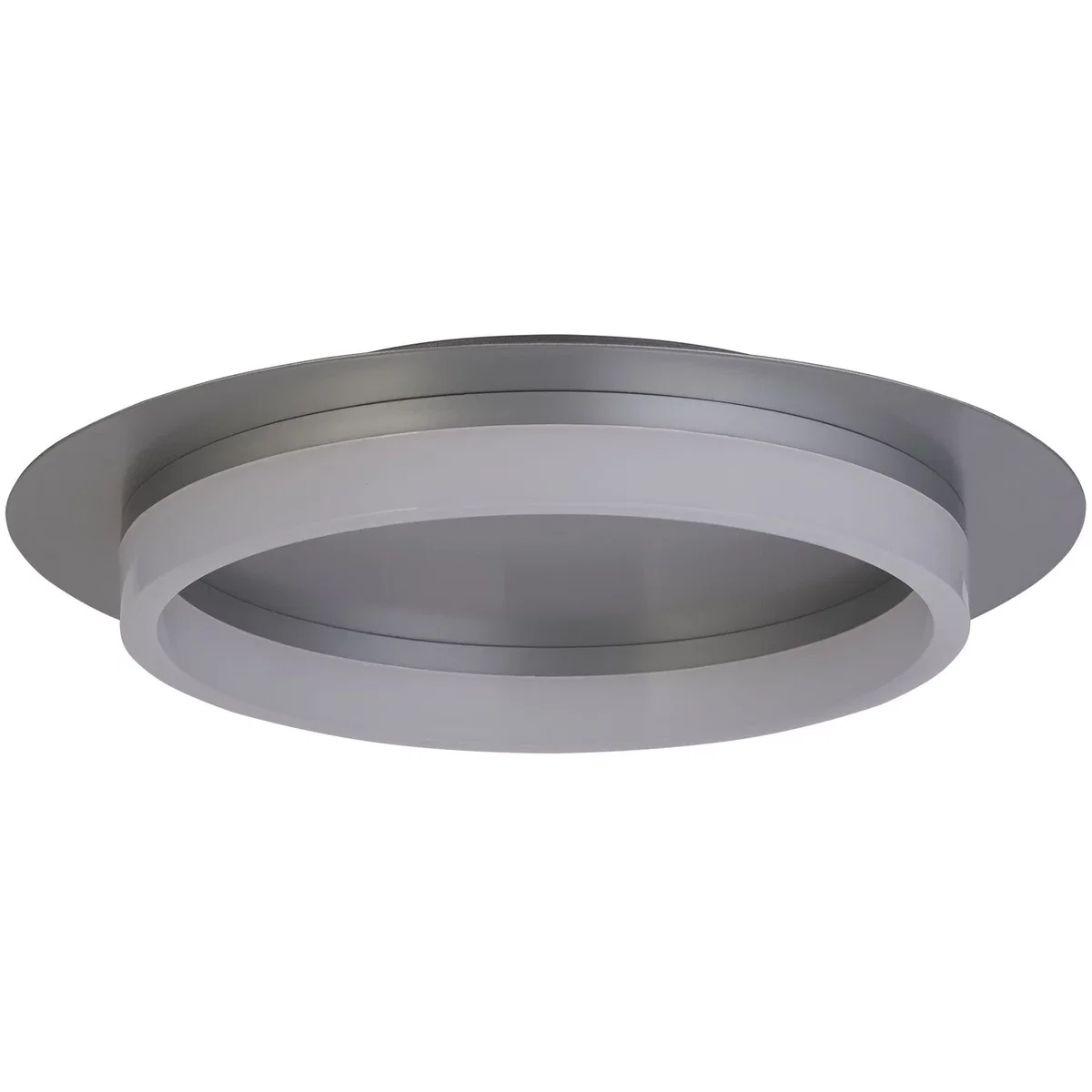 Silver LED Ceiling Flush - Metallic Silver – image 2