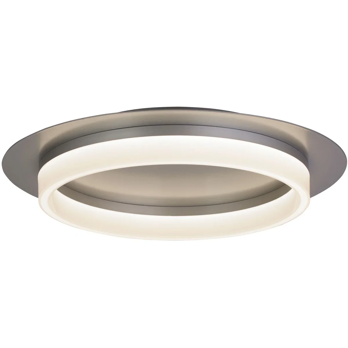 Silver LED Ceiling Flush - Metallic Silver – image 3