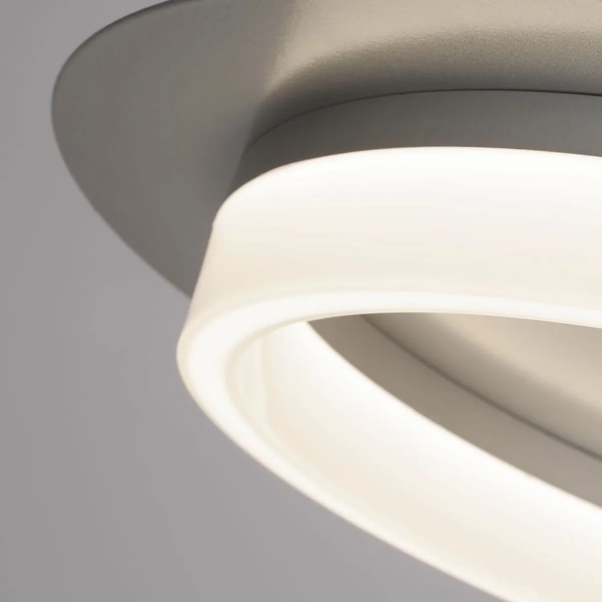 Silver LED Ceiling Flush - Metallic Silver – image 4