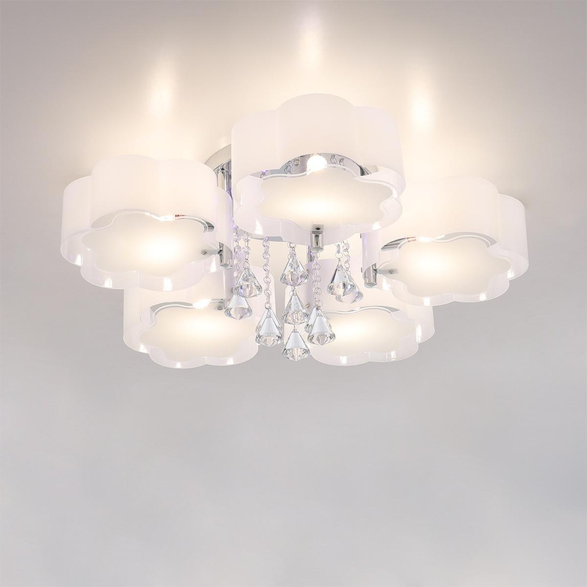 Floral Shape Dimmable LED Ceiling Light - White / 75cm / 35cm – image 8