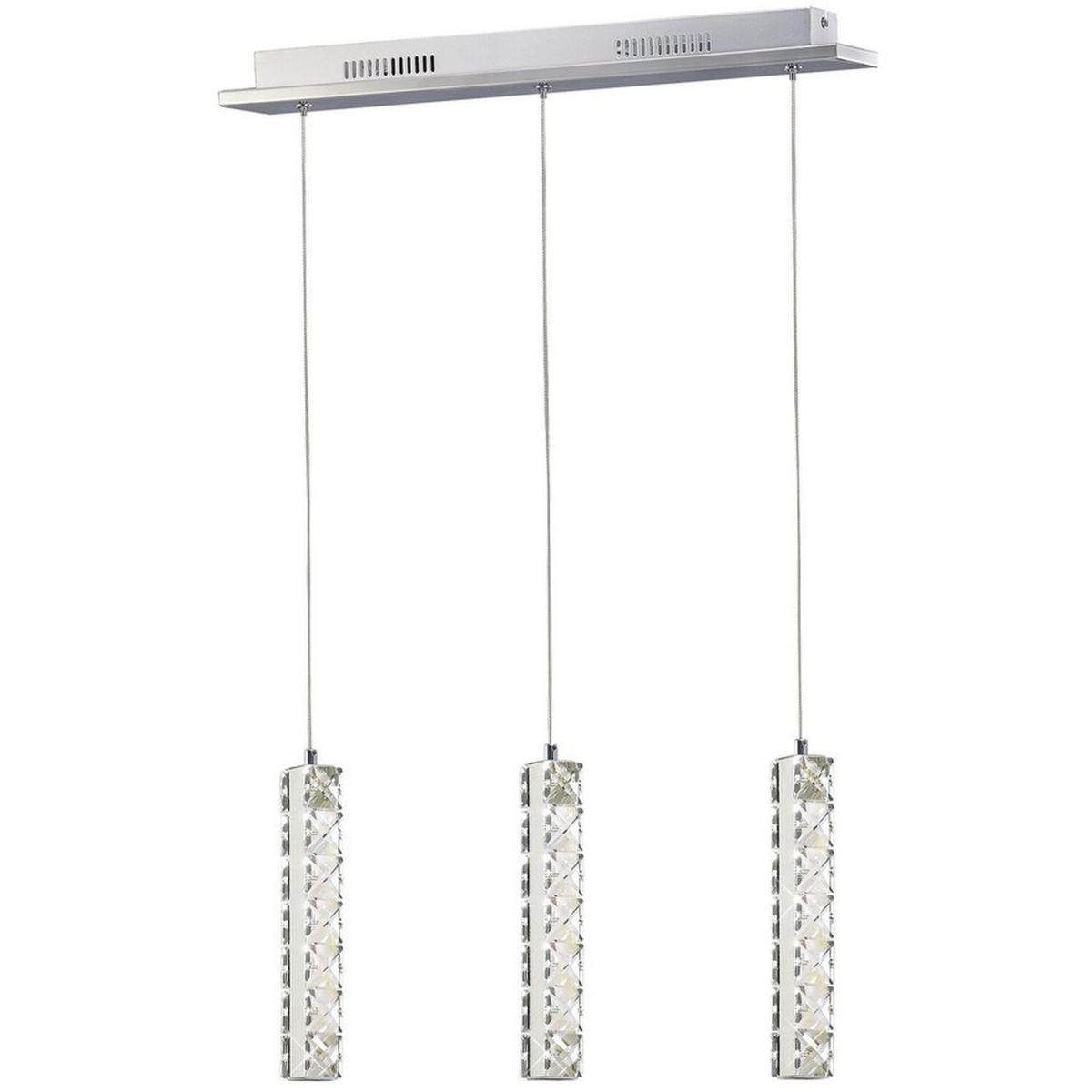 Galaxy Ceiling Pendant 3 Drop LED 4000K 3 X 3W Polished Chrome, Crystal - Polished Chrome – image 3