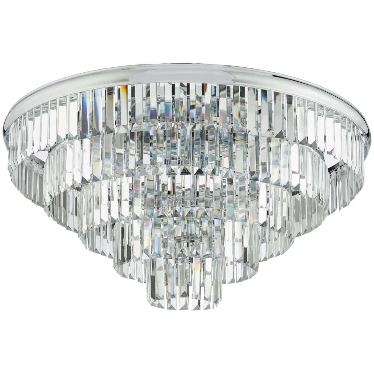 Eulalia 12 Light Flush Polished Chrome Crystal - silver – image 2