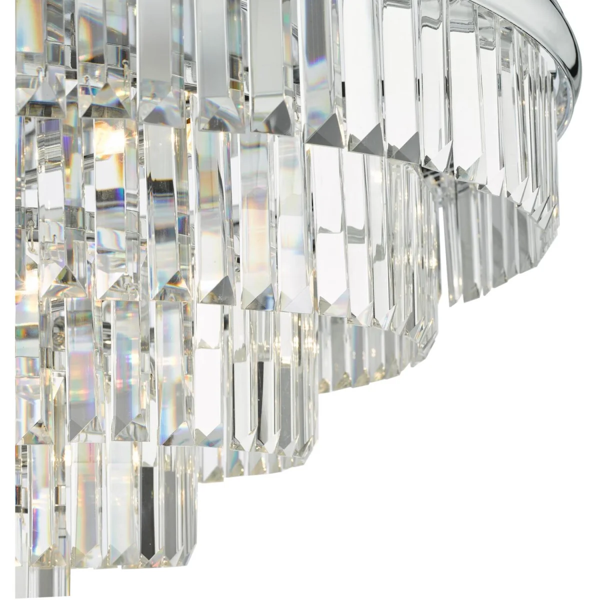 Eulalia 12 Light Flush Polished Chrome Crystal - silver – image 3