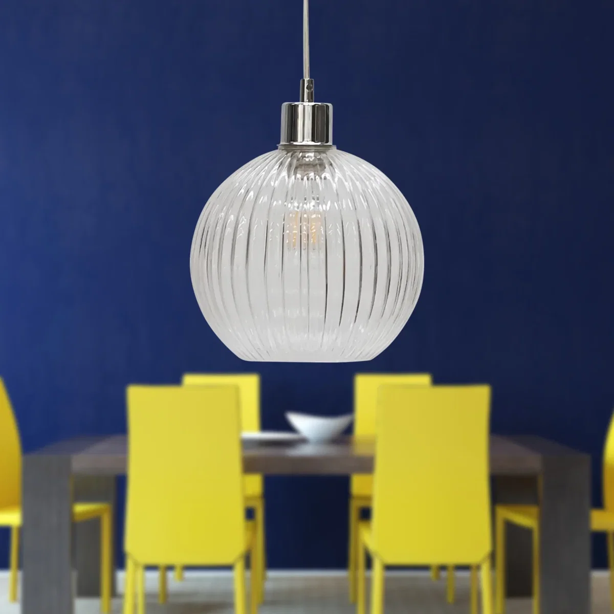 Set Of 2 Carss Polished Chrome Ceiling Pendants For Easy Fit Shades - Chrome – image 5