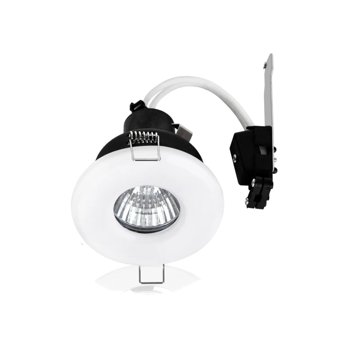 Downlight IP65 Ceiling Light Fitting 4 Pack - Chrome / Warm Bulbs - White / 11.5cm – image 1
