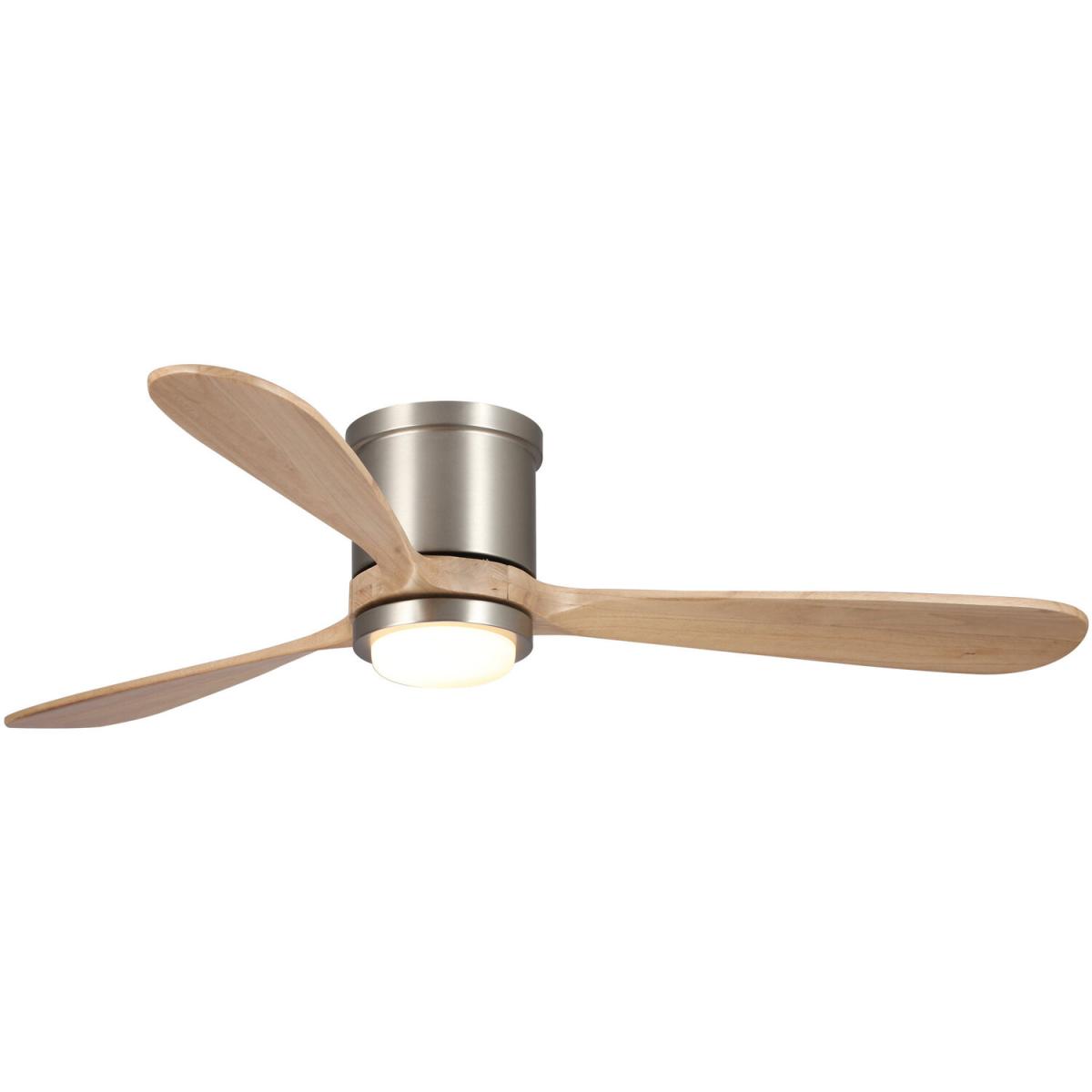 Modern Integrated LED Flush Ceiling Fan Light - Stain Nickel – image 4
