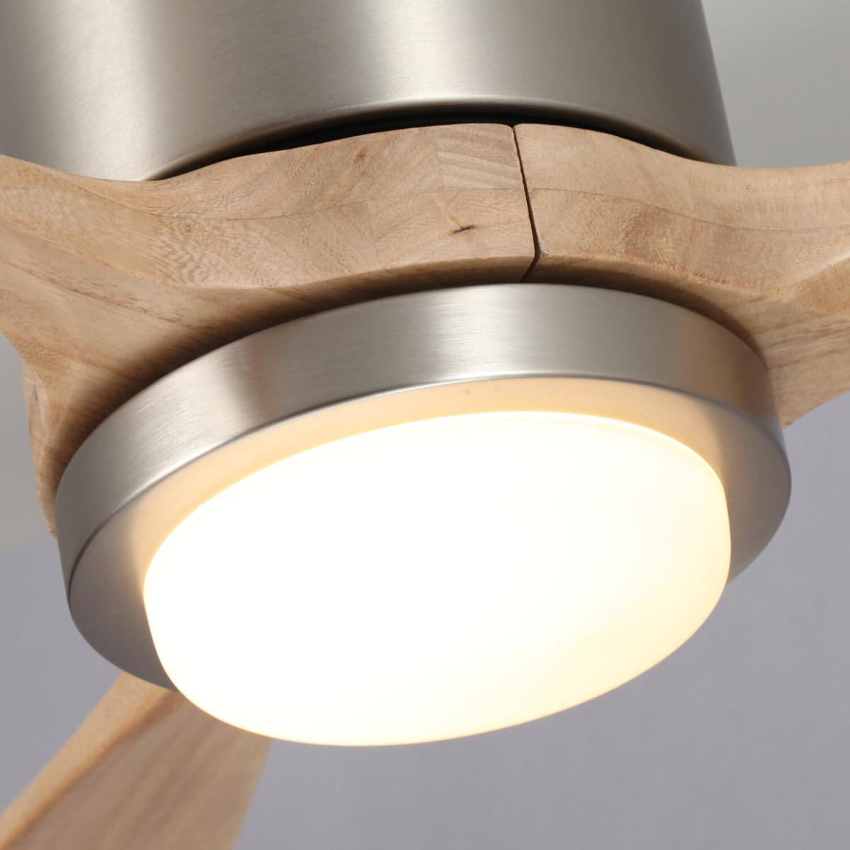 Modern Integrated LED Flush Ceiling Fan Light - Stain Nickel – image 6
