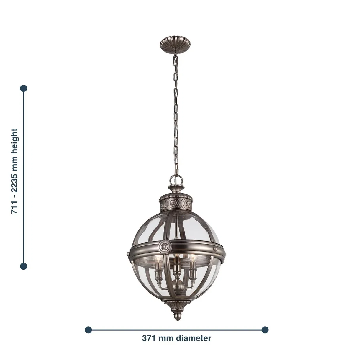 Elstead Lighting Adams Pendant Light Nickel - Nickel – image 3