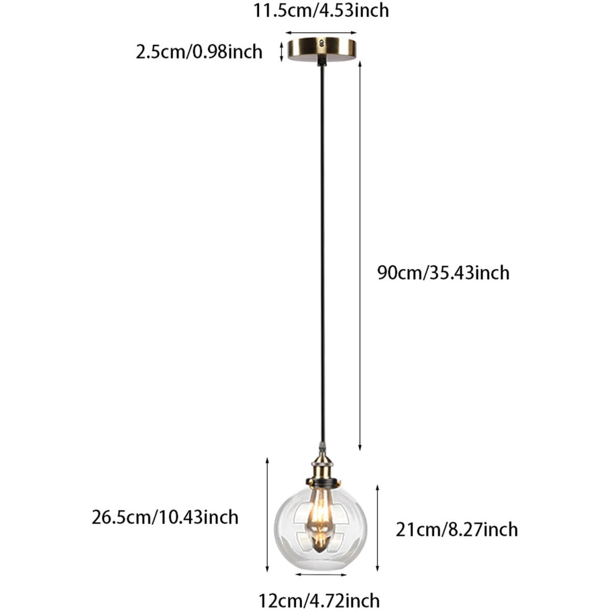 Glass Pendant Light - Clear / 21cm – image 9