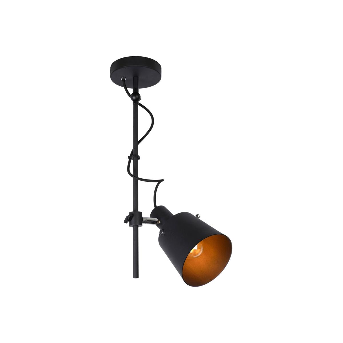 Quinny Modern Tall Ceiling Spotlight Black - Black