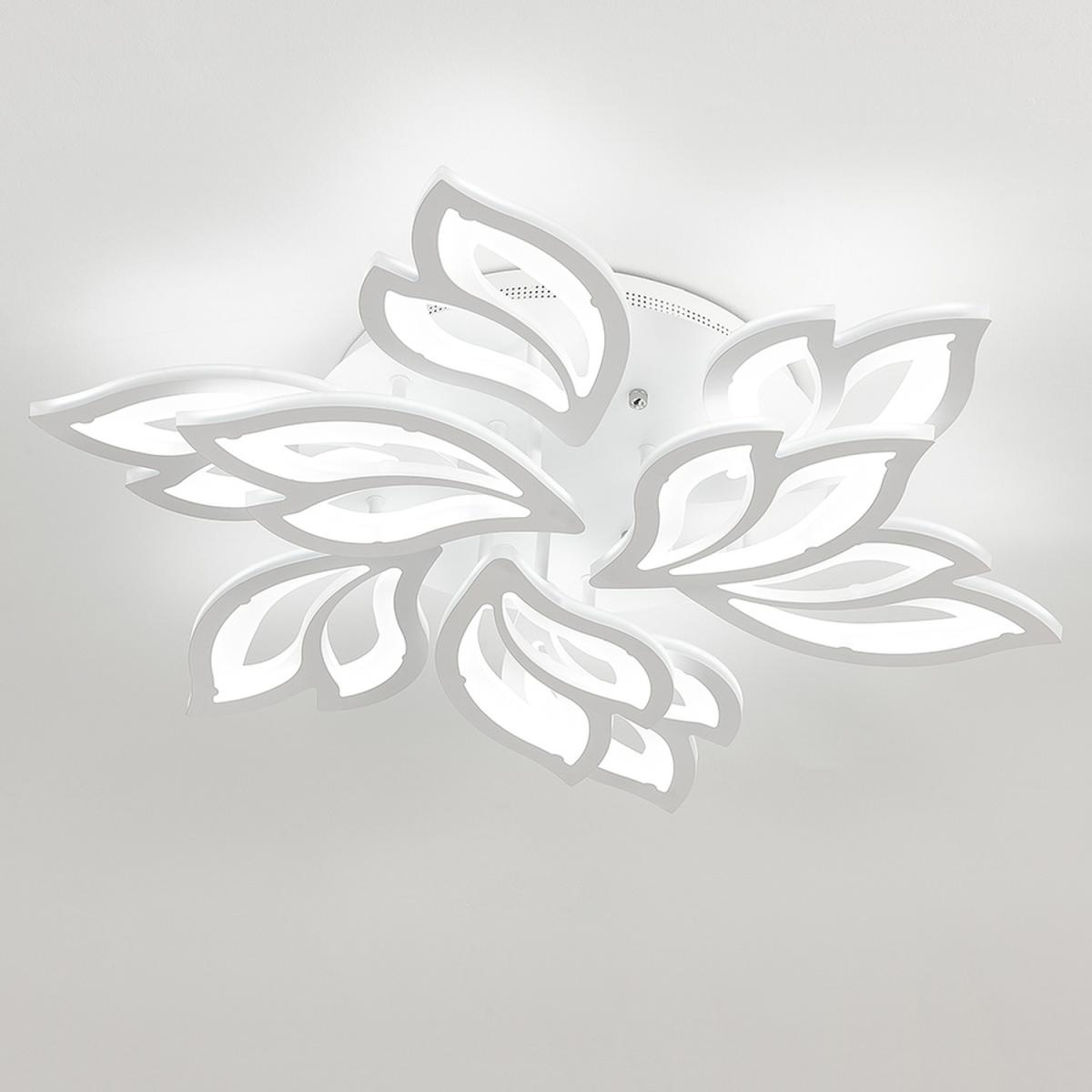 9 Lights Modern Flower Shape LED Ceiling Light - White / Cool White – image 2