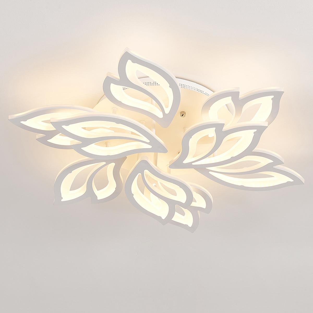 9 Lights Modern Flower Shape LED Ceiling Light - White / Cool White – image 6