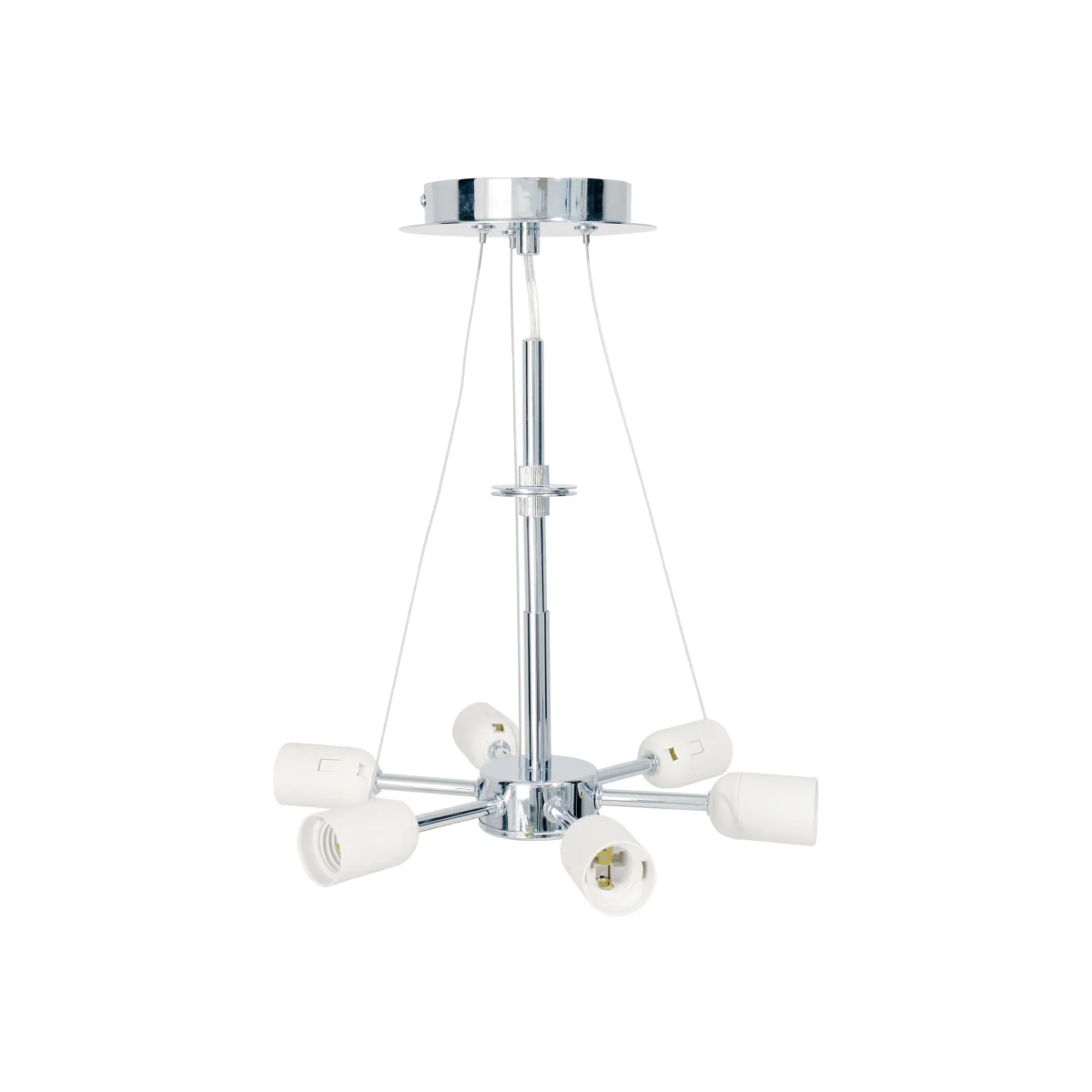 6 Light Shade Fitting Polished Chrome