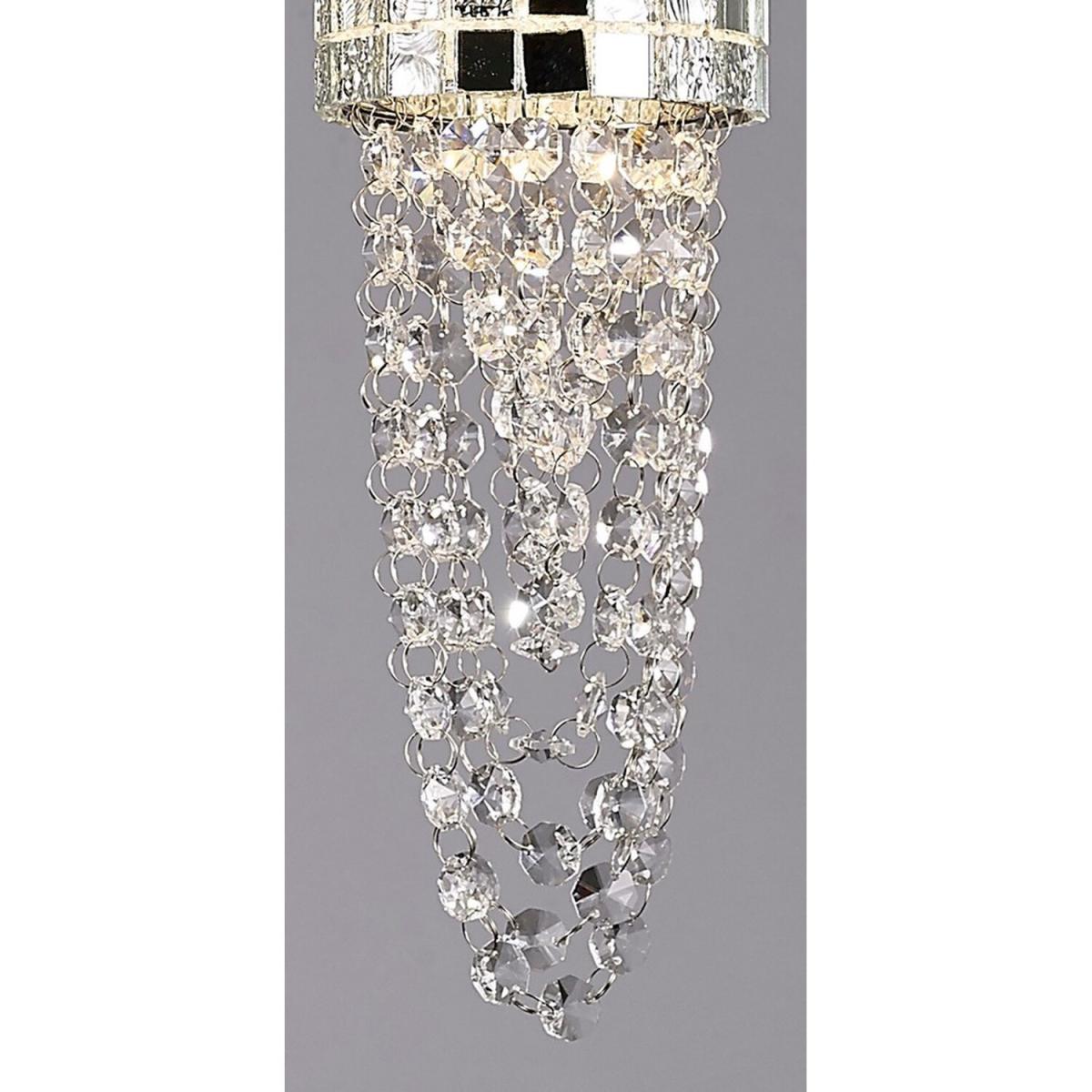 Camden Ceiling Pendant G9 Line Polished Chrome, Mosaic Glass, Crystal - Polished Chrome – image 5