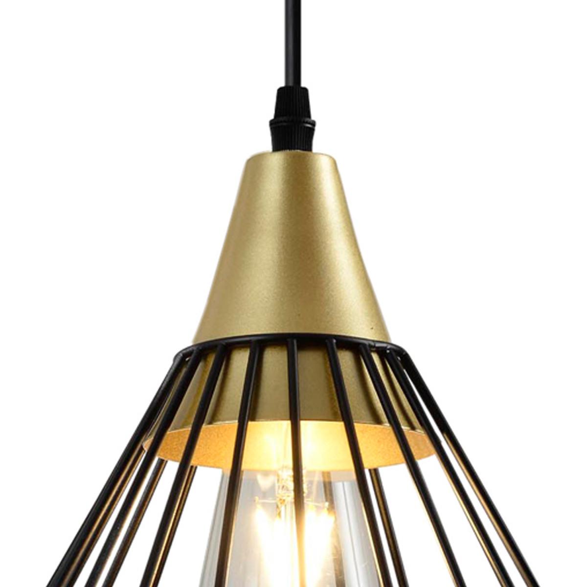 CGC TESSA Black Wire Cage Ceiling Pendant Light - black – image 3