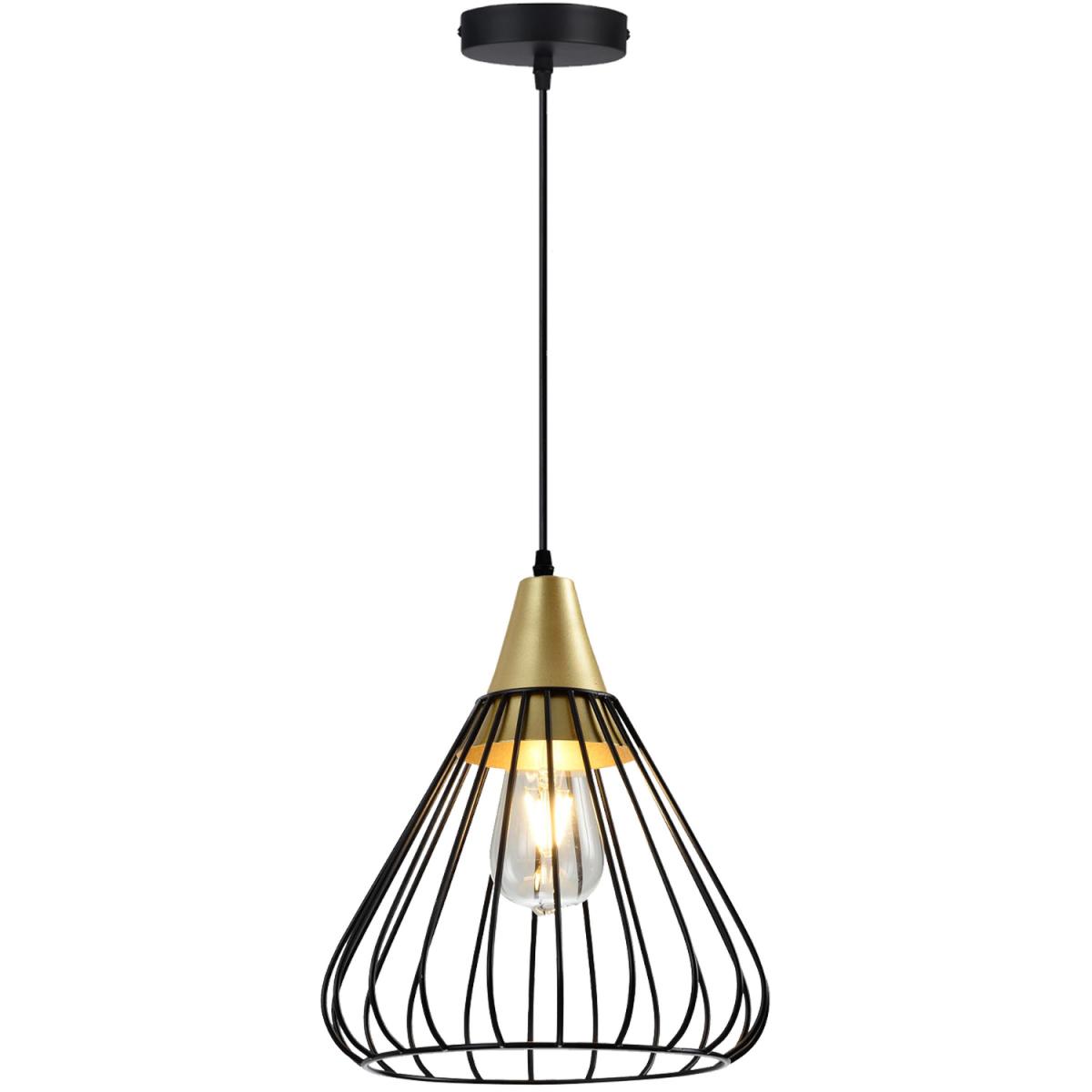 CGC TESSA Black Wire Cage Ceiling Pendant Light - black – image 4