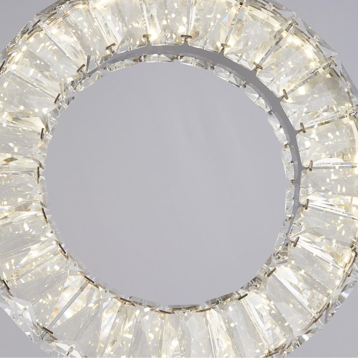 3 Light Chrome and clear glass ceiling bar - Silver – image 3
